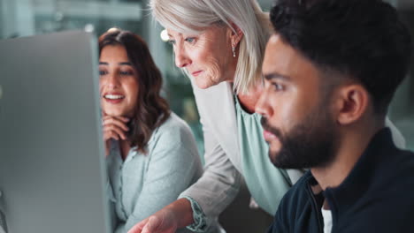 business team collaborating in office