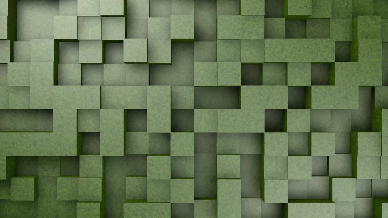 cubos abstractos en movimiento movimiento aleatorio de fondo en bucle. animación 3d 4k v6