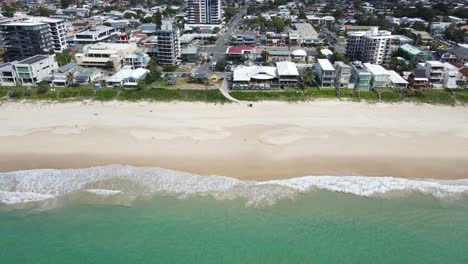 panoramic view of coastal suburb palm beach at gold coast city, queensland, australia