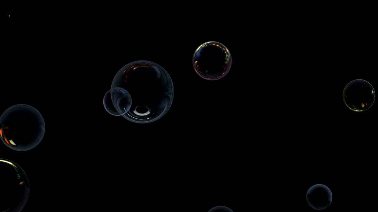 bubble effect with dark background