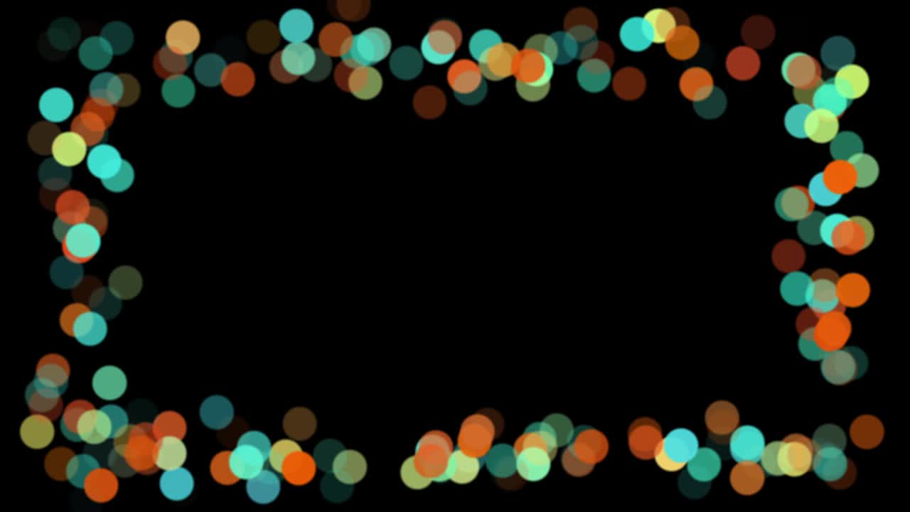 marco de navidad con bokeh animado, bucle sin costuras, uso de modo de capa de pantalla para alfa