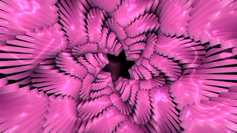túnel geométrico abstracto rosado