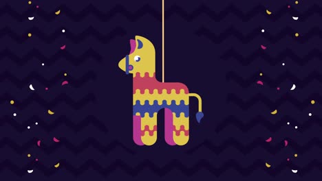 fiesta de celebración mexicana con pinata