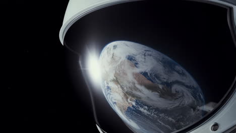 earth view from space helmet