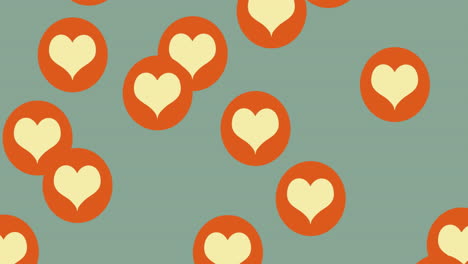 varios iconos de corazón flotando contra un fondo azul