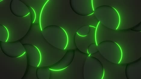 fondo de círculos de neón abstractos