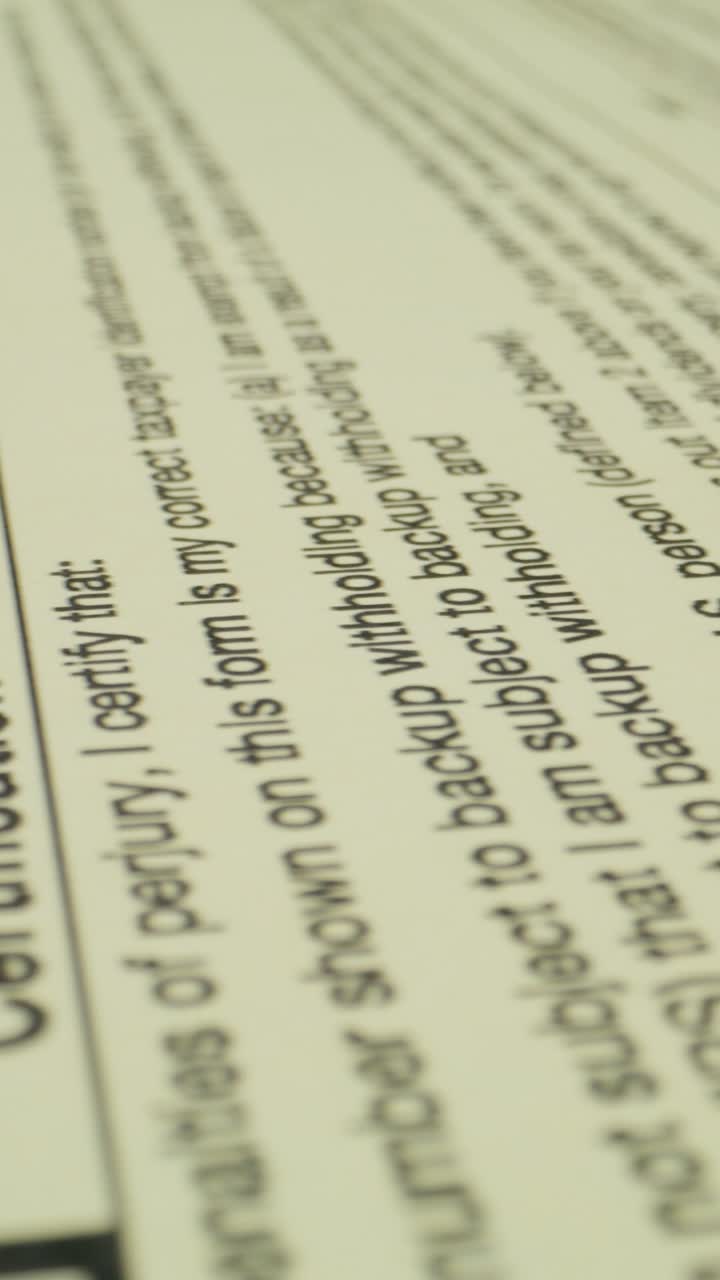Close-up view of printed document