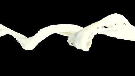 twist milk stream splash on black 4k