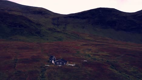 a remote cabin in the arctic norwegian mountains