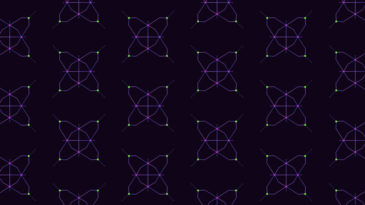 Abstract glowing network pattern background with connected nodes, seamless motion