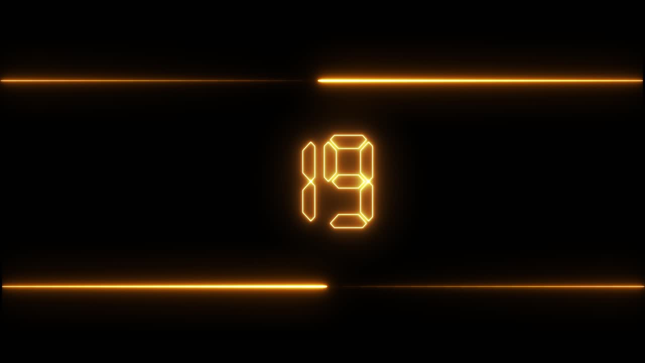 Neon Digital Countdown Timer