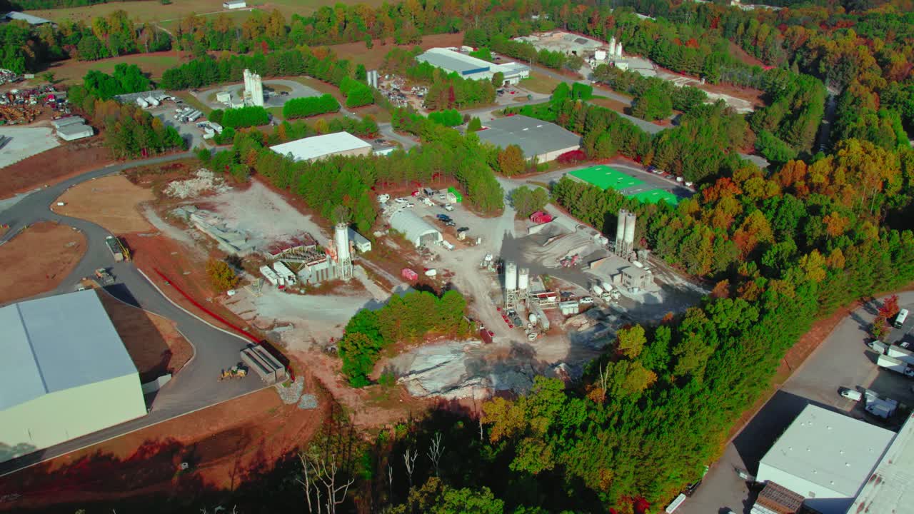 미국 조지아에 있는 준비된 혼합 콘크리트 공급업체의 산업 시설