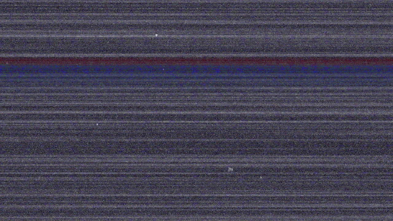 Animazione di interfaccia digitale su schermo con linee e glitch