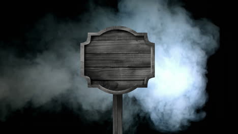 panel de madera contra el humo artificial