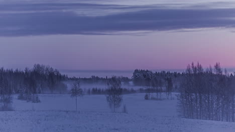 Timelapse-Del-Amanecer-En-La-Nieve