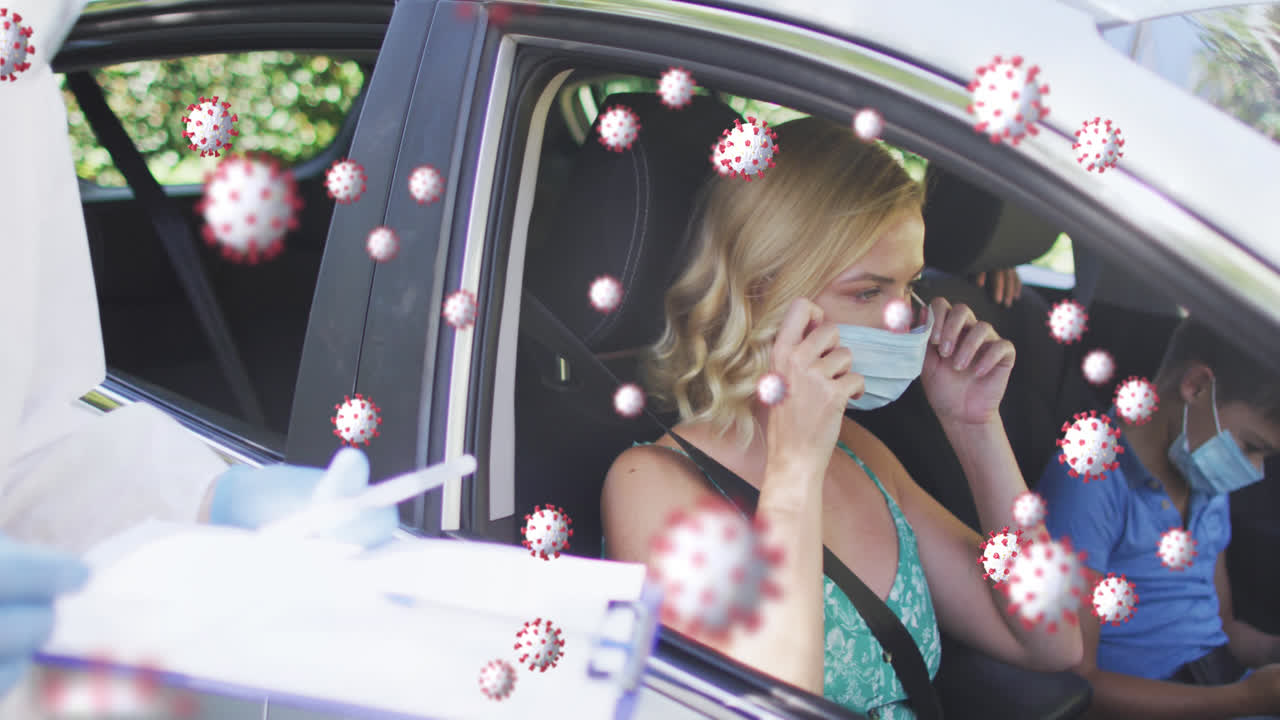 코로나19 세포의 생성: 백인 여성의 스와브 검사