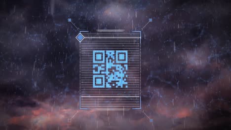 Animación-De-Formas-Moviéndose-Sobre-Código-Qr