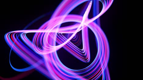 flujo de luz bg en 4k. fondo en bucle abstracto con rastros de luz, flujo de líneas de neón rojo azul en el espacio se mueven para formar formas espirales en bucle. fondo de diseño de movimiento moderno de moda. efecto de luz,
