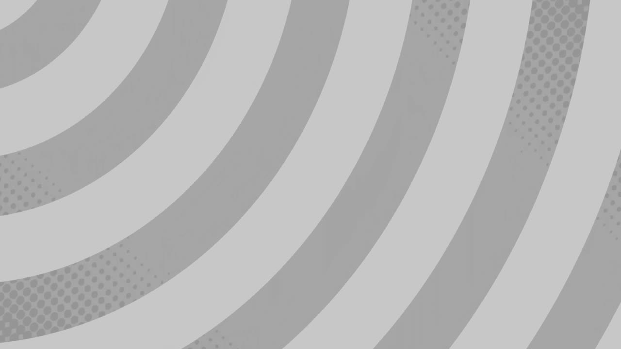 Circles forming in hypnotic motion against grey background
