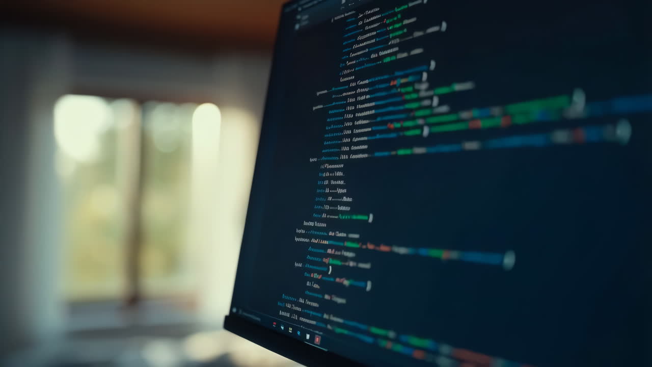 Computer Monitor Displaying Code
