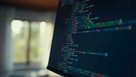 computer monitor displaying code