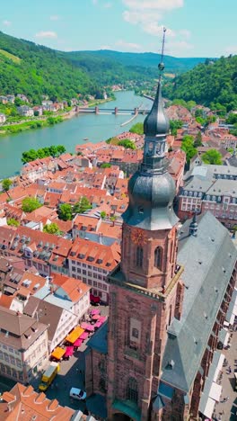 beautiful birds eye of heidelberg germany