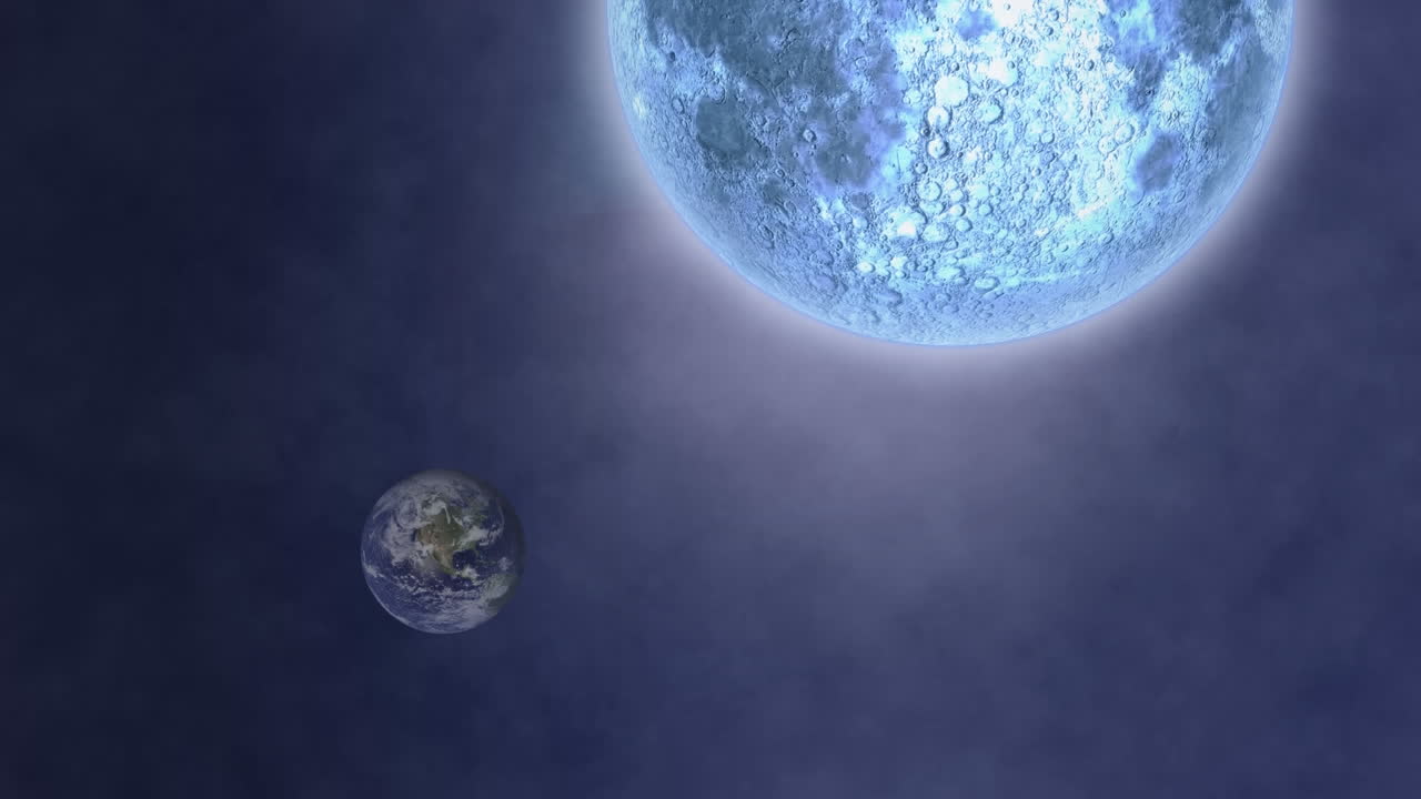 luna y nubes de humo