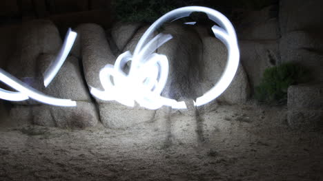 light painting joshua tree0