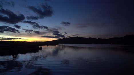 sensational view of peaceful scene in lake titicaca, south america landscapes, dusk, static