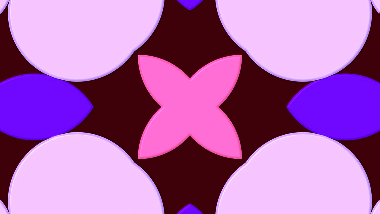 hermosa animación con patrones caleidoscópicos