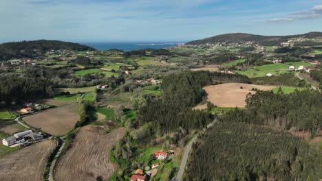 Arteixo-Landschaft-Im-Sommer-In-Der-Provinz-A-Coruña,-Galizien,-Spanien