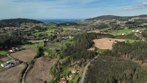 arteixo landscape during summer in the a coruña province, galician, spain