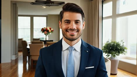 smiling man in suit and tie