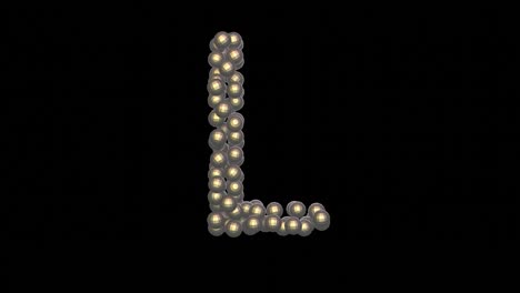 disco ball themed font  letter l