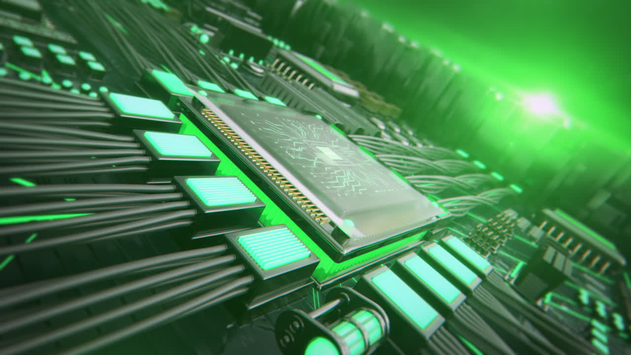 Futuristic Circuit Board Data