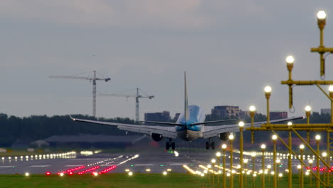 airplane landing at airport