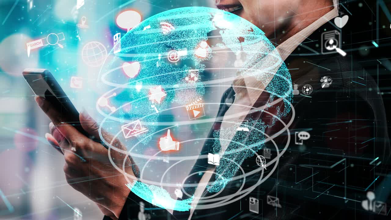 medios sociales y tecnología de redes de personas conceptual