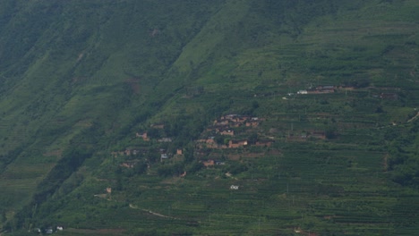 Drone-footage-of-Chinese-Yunnan-mountain-rural-village-scenery