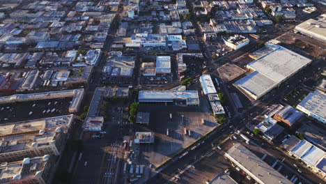 aerial view of a sprawling urban cityscape with buildings and streets