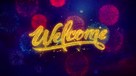 welcome fireworks graphic design