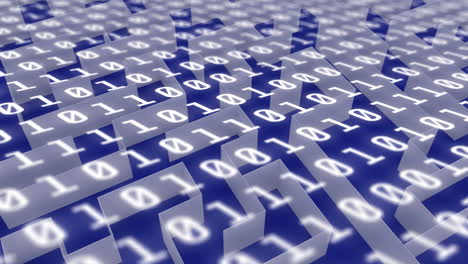 animación del procesamiento de datos de codificación binaria sobre el laberinto
