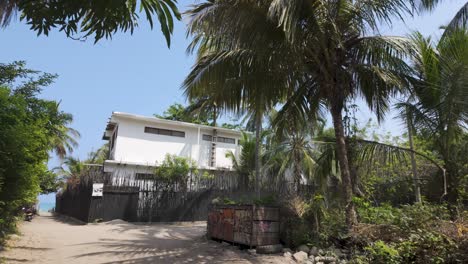 Tropical-Retreat-Along-Palomino-Pathway,-Colombia