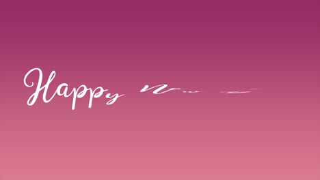 modern happy new year text on red gradient