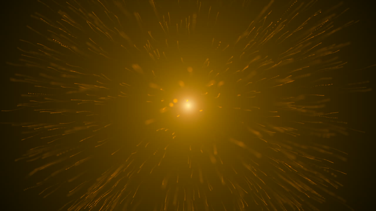 explosión de partículas doradas