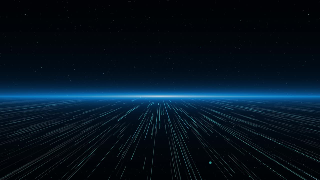 Technology futuristic digital wave blue digital cyberspace particles data network connections