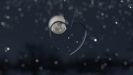 precious heart in snow fall