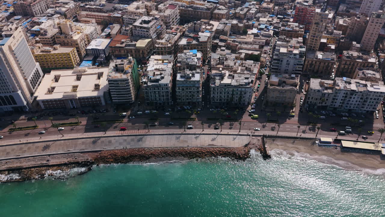 Panorama of Alexandria city and sea