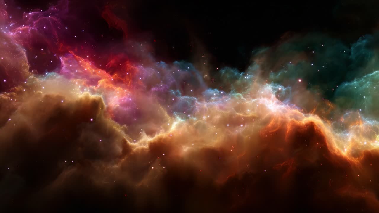 A Stunning Cosmic Landscape of Ethereal Nebulae Showcasing Vibrant Colors and Twinkling Stars in a Breathtaking Display of Galactic Beauty and Mystique of Outer Space