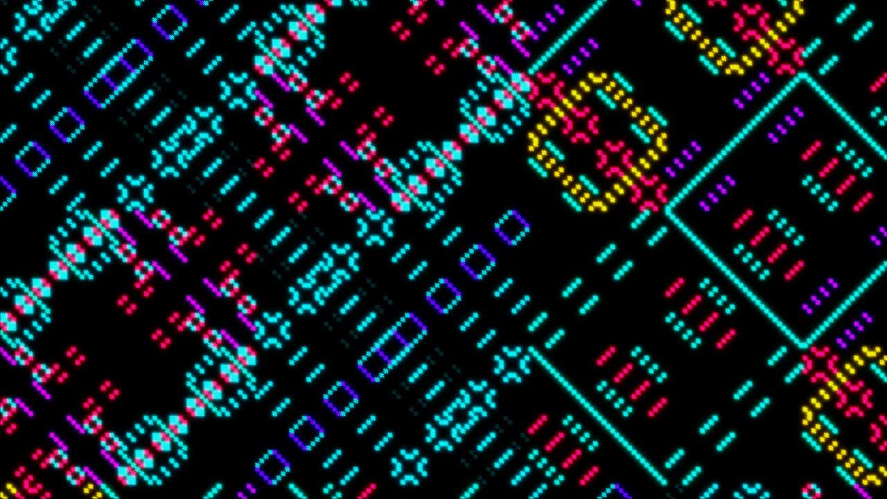 patrón de píxeles flotante de bucle vj para decoración visual