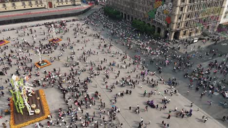 day of the dead in mexico city, altars fill the zocalo